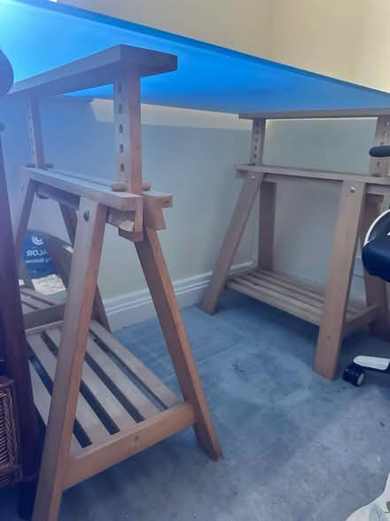 Photo of free Blue glass table (Cr01hq) #1