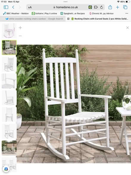 Photo of free White wooden outdoor rocking chair (Heybridge CM9) #1