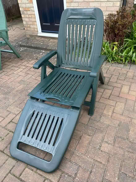 Photo of free Folding garden chair with footrest (Stanway CO3) #3