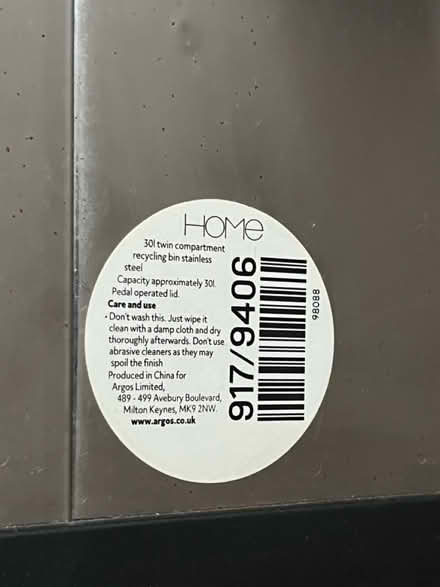 Photo of free 30L twin compartment bin (RH12) #3