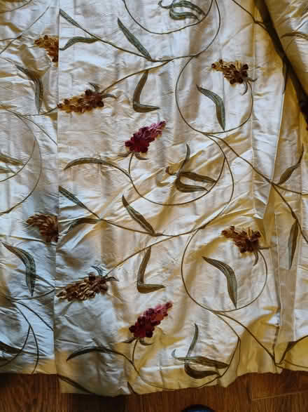 Photo of free Long heavyweight curtains patterned (Alcester Lanes End B14) #2