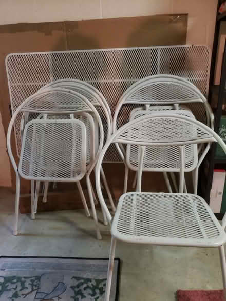 Photo of free Outdoor Table 6 Chairs folding (Davidsonville) #1