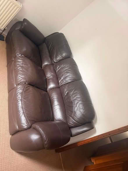 Photo of free Leather 3 seater Recliner Sofa (Lime walk,Headington OX3) #1