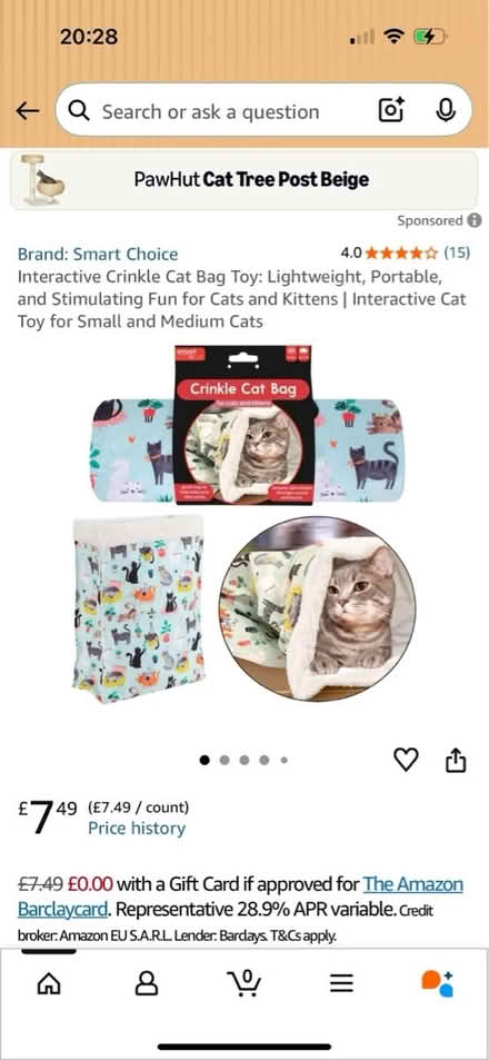 Photo of free Cat crinkle bag (Greater Leys OX4) #1