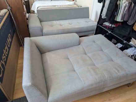 Photo of free L-Shape Sofa | Grey Fabric (Balham SW12) #3