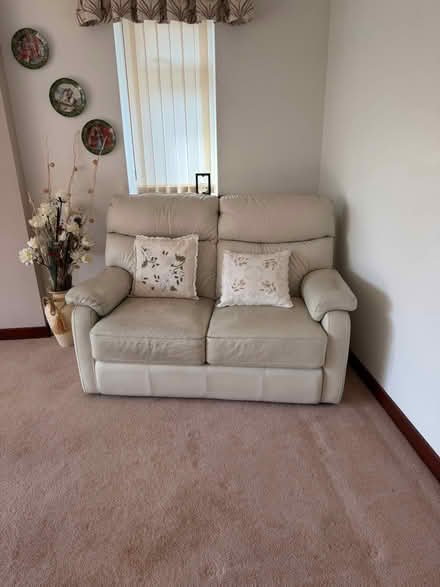 Photo of free White leather sofa x 2 (Rayleigh SS6) #2
