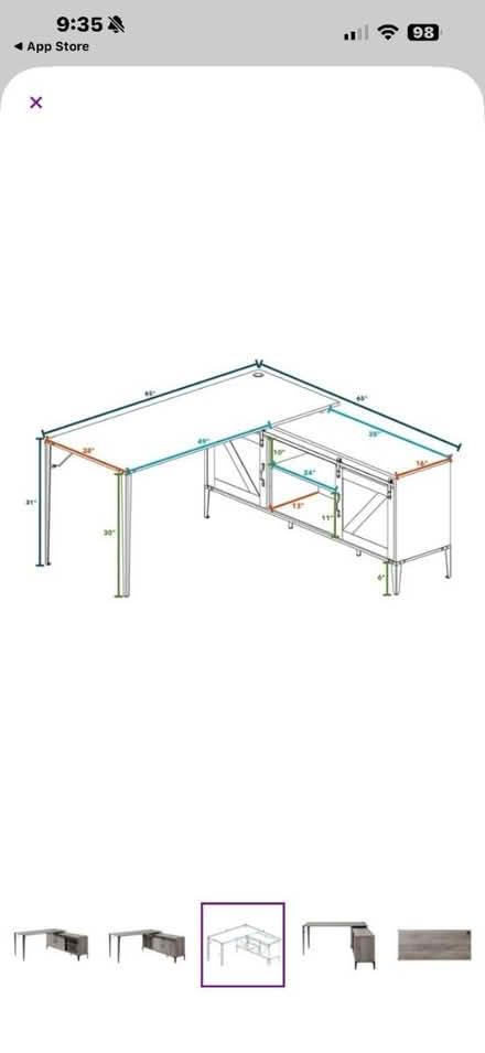 Photo of free L shaped desk, very lightly used (Fall City) #2