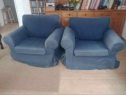 Photo of free Two armchairs blue (Modbury pl210sh) #1