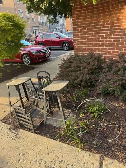 Photo of free Fireplace Tools metal stools etc (Corner of Second Street and) #1