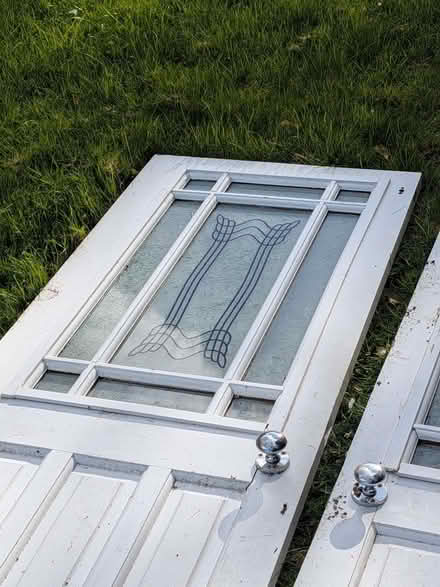 Photo of free 2 solid wood doors with glass collect LU6 2EQ (Gallows Hill LU6) #2