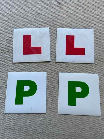 Photo of free Magnetic L plates and P plates (Alcester Lanes End B14) #1