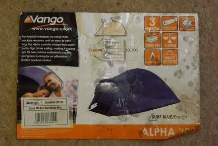 Photo of free Vango Alpha 300 3-person tent (Oxford OX4) #1