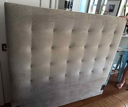 Photo of free Queen sized tufted velvet headboard (Northwest DC) #1