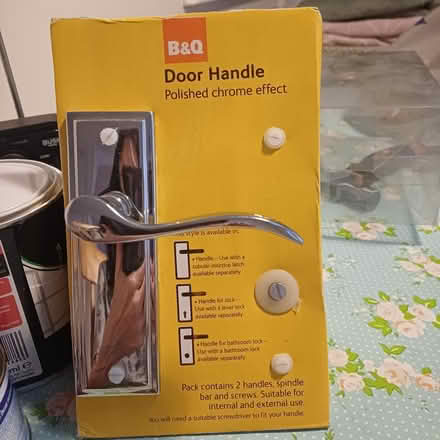 Photo of free Polished chrome effect door handle (Drighlington, Bradford BD11) #1