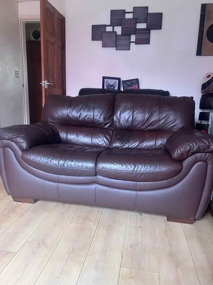 Photo of free two seater leather sofa (Sale M33) #1