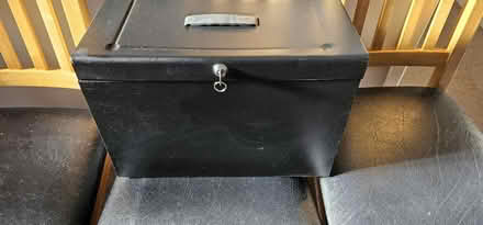 Photo of free Metal file storage box with key (Kirkby L32) #1