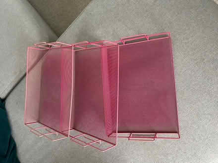 Photo of free Pink filing trays (Tiptree, Essex CO5) #2