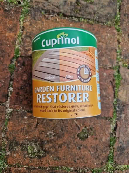 Photo of free Cuprinol garden furniture restorer (Wimborne Town centre, BH21) #1