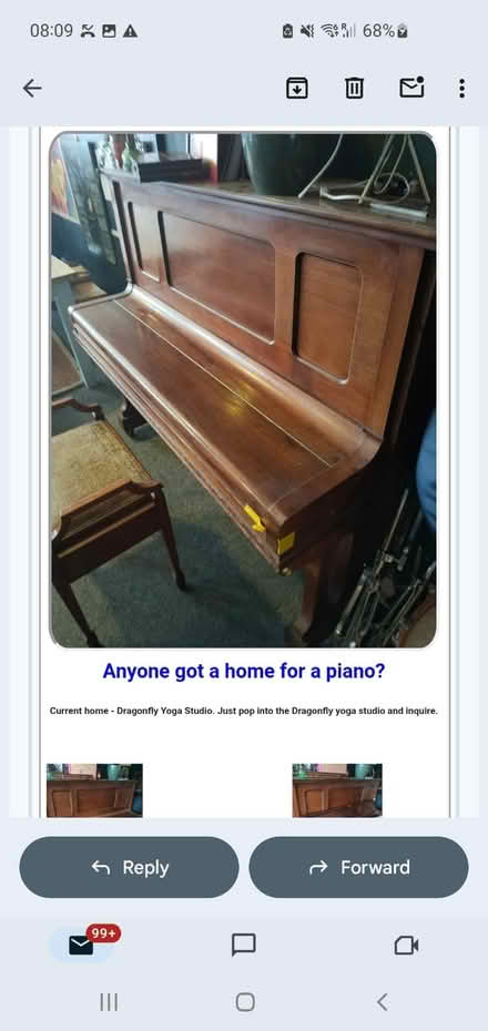 Photo of free upright piano (SE26) #1