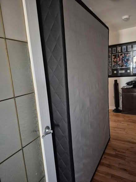 Photo of free queen boxspring and metal frame (Frederick Mall) #2