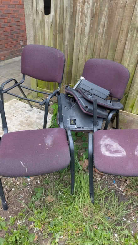 Photo of free chair carcasses ( - backs and seats) rubbish bins / frames (Loftus Road W12) #1