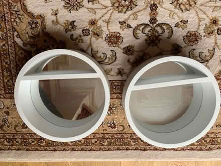 Photo of free Two round mirrored shelves (Southport PR8) #1