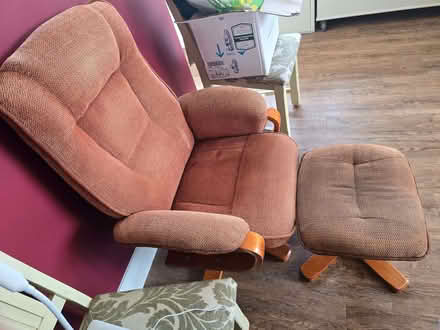 Photo of free Armchair & footstool (Overton LA3) #2