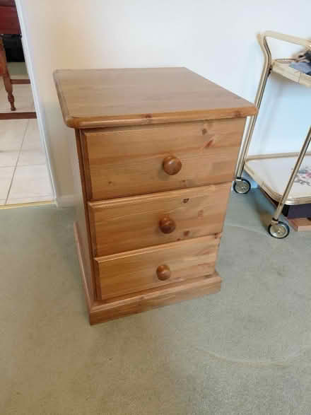 Photo of free 3 pine drawer cabinet (Allington NG32) #1