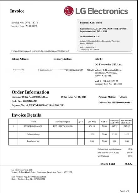 Photo of free Broken LG 55inches Tv (Gorton M18) #2