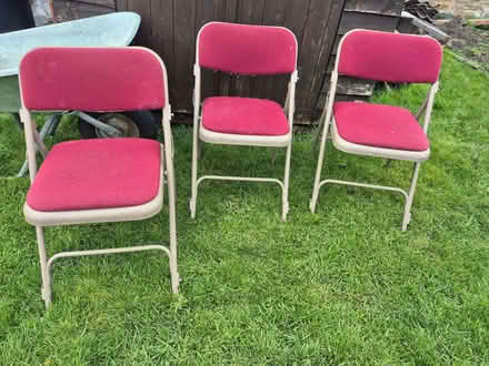 Photo of free 3 folding chairs (Whittle Hill NE61) #1