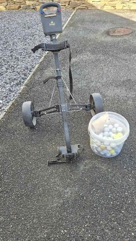 Photo of free Golf trolley and practice balls & tees (Gonvena PL27) #1