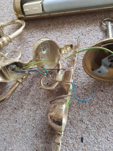 Photo of free Brass coloured wall lights (Stroud central GL5) #4