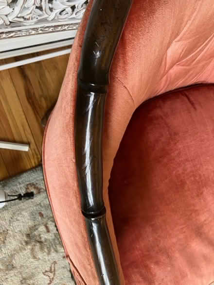 Photo of free Schoonbeck Velvet Barrel Chair (Little Neck) #3