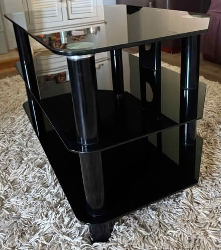 Photo of free Black glass tv stand (Firth Park S5) #3