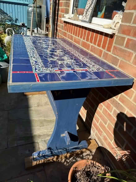Photo of free Mosaiced Pine Table seats 4-6 (PO20) #3