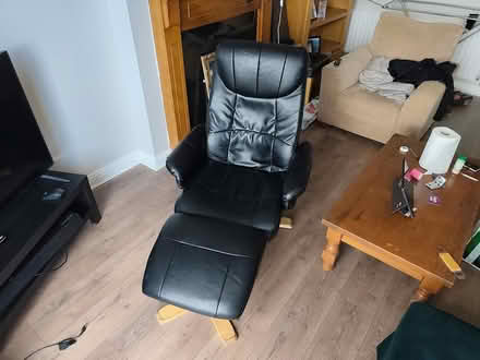 Photo of free Jysk Recliner with footstool (Applewood,swords) #2