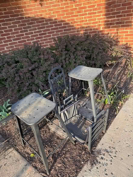Photo of free Fireplace Tools metal stools etc (Corner of Second Street and) #2