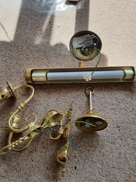 Photo of free Brass coloured wall lights (Stroud central) #4