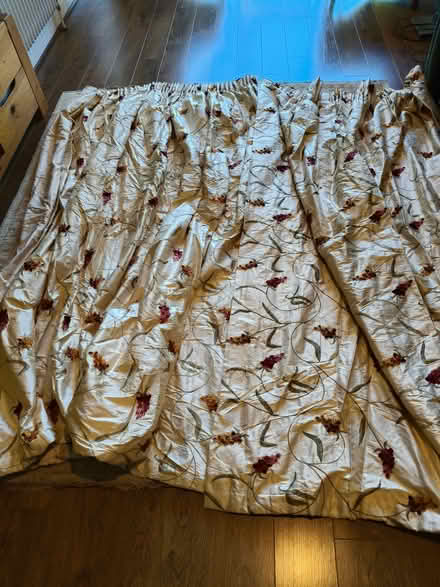 Photo of free Long heavyweight curtains patterned (Alcester Lanes End B14) #1