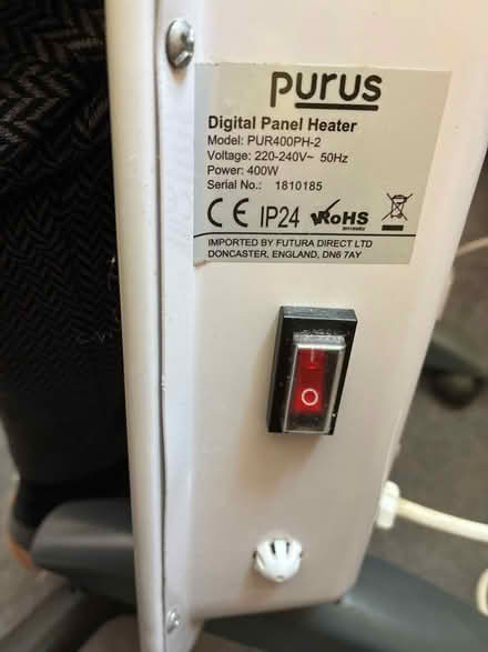 Photo of free Purus digital panel heater (Feltham TW13) #3