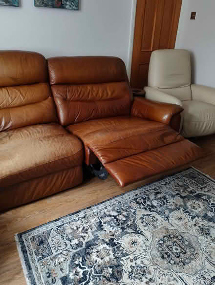 Photo of free Brown Leather Sofa (Enfield EN1) #2
