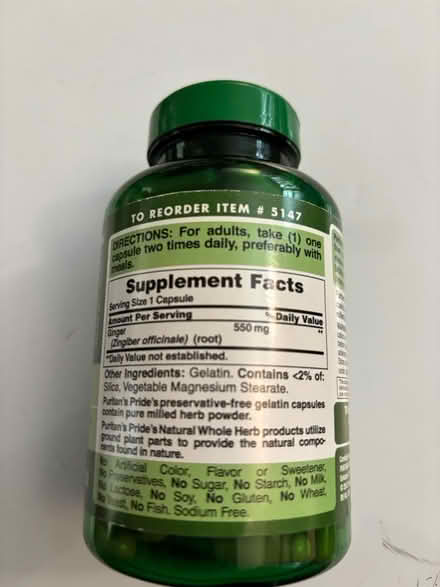 Photo of free Ginger Root dietary supplement (Simsbury) #3