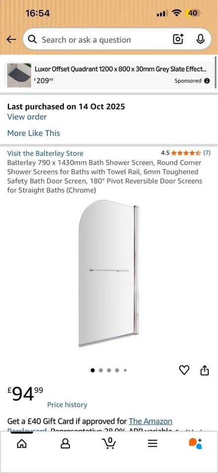 Photo of free Glass shower screen (Hampstead NW3) #1