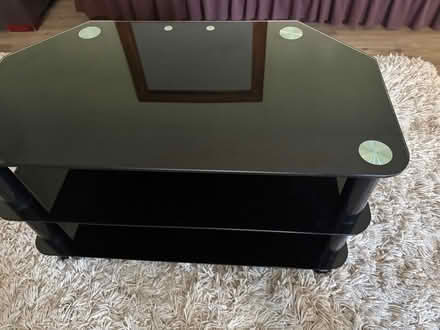 Photo of free Black glass tv stand (Firth Park S5) #2