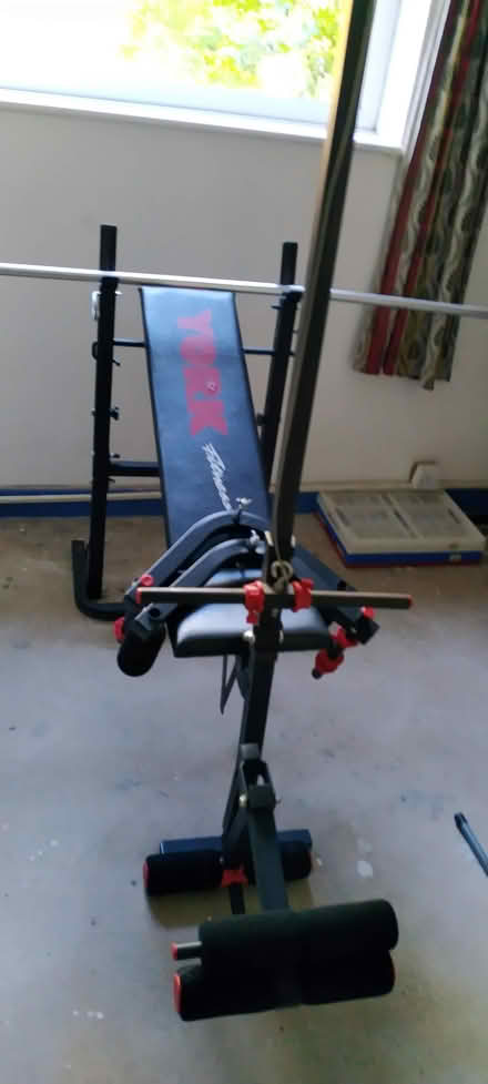 Photo of free York weight bench and accessories (Wollaton NG8) #2
