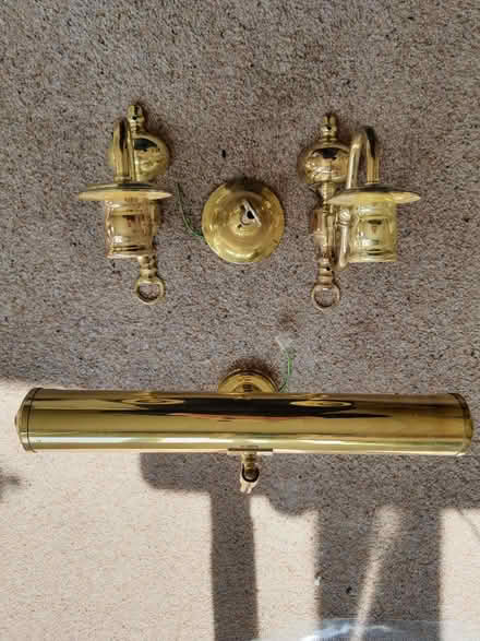 Photo of free Brass coloured wall lights (Stroud central) #1