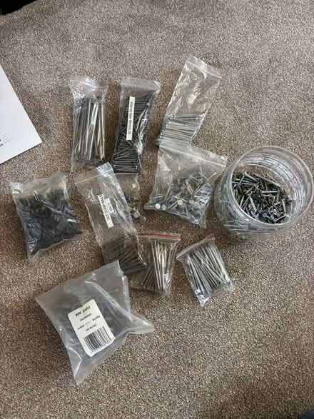 Photo of free Assorted screws, nails, tacks, staples (Welling DA7) #1