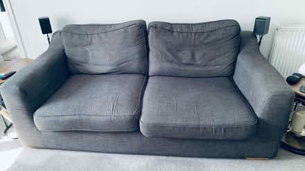 Photo of free 3 seater sofa Dark grey fabric (Bridlington YO16) #1