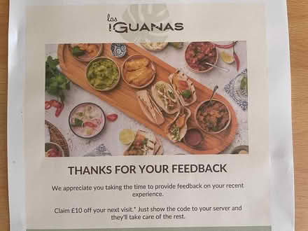 Photo of free Las Iguanas Voucher (£10 off) (Cambridge CB4) #1