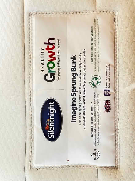 Photo of free Silentnight Single bunk bed mattress (Presteigne LD8) #1